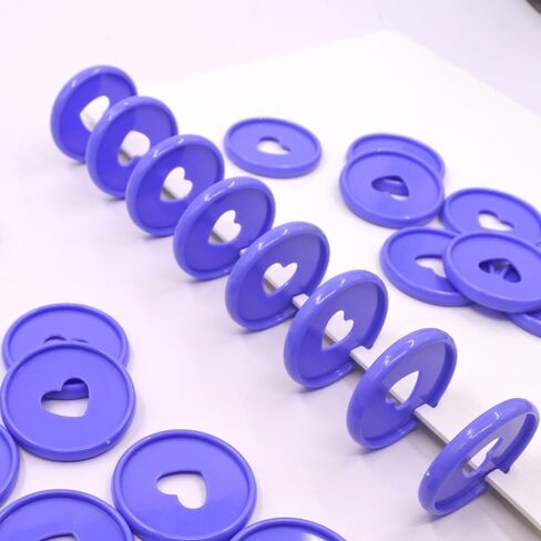 100pcs 1.4inch/35mm Rings Discs Discs Love Heart Rinning Discbound Discbound for DIY Scrabbook (Heart Multicalor ، 1.4inch/35mm) in Saudi Arabia