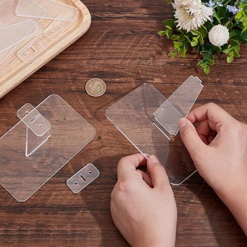 AHANDMAKER 4Pcs Acrylic Model Plane Display Stand, Universal Aircraft Model Plane Stand Without Airplane, Detachable Display Holder Display Basements for Building Blocks Planes, 3.15x5.12x3.15 Inch in Saudi Arabia