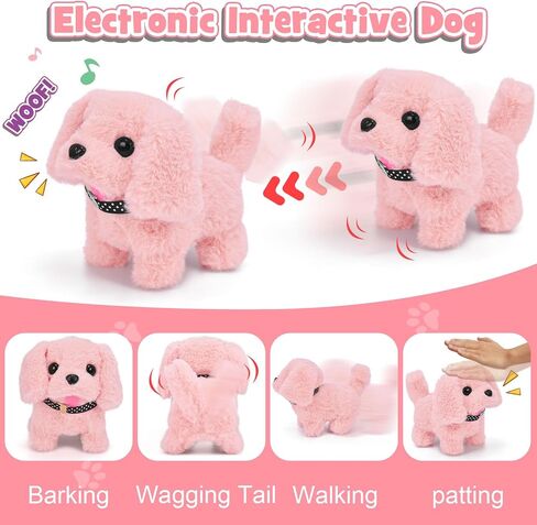Wooden Doctor Kit & Dog Toys for Kids Toddlers Girls Boys 3 4 5 6 Years Old, Walking Barking Stuffed Dog & Doctor Costume & Veterinarian Pretend Play Set, Gifts for Boys Girls 3 4 5 6+ in Saudi Arabia