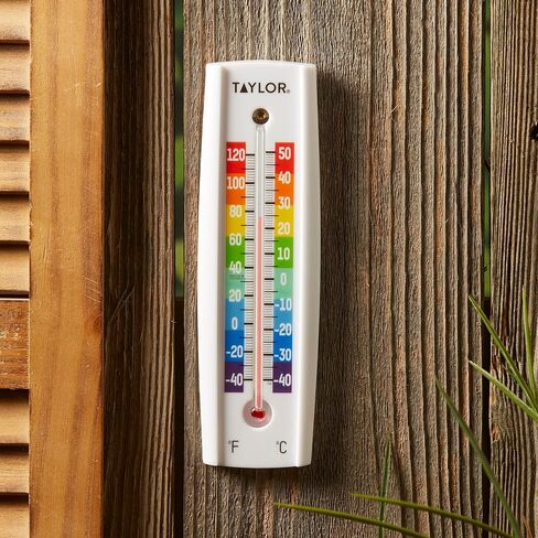 Taylor Wall Tube Thermometer with Key Holder, Outdoor, Key Lock Box, Decorative Hide-a-Key Lockbox for Outside Waterproof, Secret Hidden Storage Coins, House Spare Keys for Safe Storage, White in Saudi Arabia