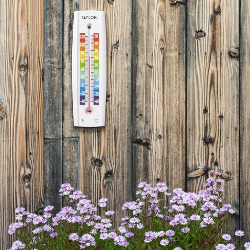 Taylor Wall Tube Thermometer with Key Holder, Outdoor, Key Lock Box, Decorative Hide-a-Key Lockbox for Outside Waterproof, Secret Hidden Storage Coins, House Spare Keys for Safe Storage, White in Saudi Arabia