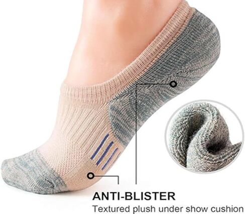 ANCHOVY Women's Socks Performance Cushioned Athletic Ankle Socks No Show Running Socks Low Cut Socks for Men&Women,5-9#C1021 in Saudi Arabia