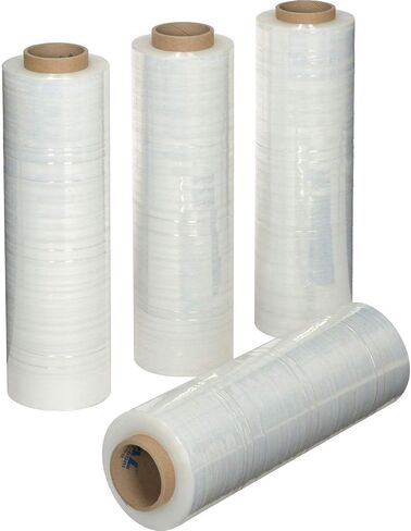 18" x 1200 FT Roll 80 Gauge Thick, 4 Pack. Industrial Stretch Wrap for Moving, Pallet Shrink Film, Ideal for Furniture, Boxes, Pallets (Clear) in Saudi Arabia