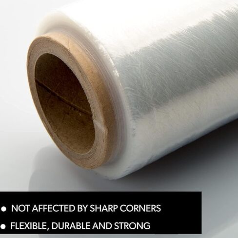 18" x 1200 FT Roll 80 Gauge Thick, 4 Pack. Industrial Stretch Wrap for Moving, Pallet Shrink Film, Ideal for Furniture, Boxes, Pallets (Clear) in Saudi Arabia