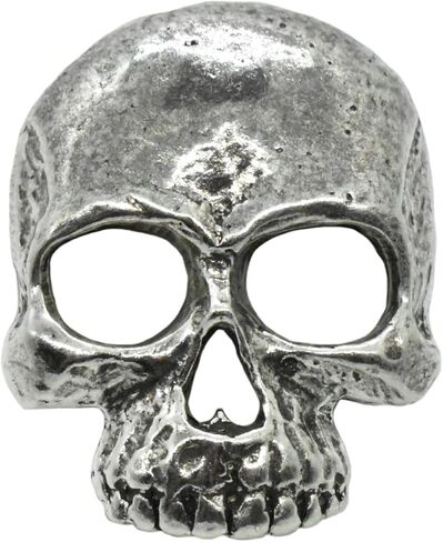 Half Skull Pin, Gold Plated, GG138, 1", 100% Handmade in USA, Human Skull Pin, Gothic Pin, Grinning Skull Brooch, Pirate Jewelry, Gift, 150+ Medieval designs in Saudi Arabia