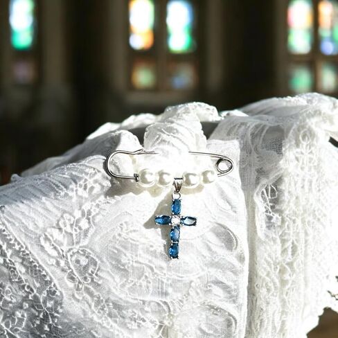 Something Blue Bridal Bouquet Charm – Elegant Wedding Keepsake Pin for Bride – Meaningful Gift from Mom, Sister, or Friend – Beautiful Bridal Shower Gift – Easily Attaches to Bouquet, Garter, or Dress in Saudi Arabia