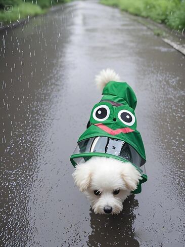 Dog Raincoat Hooded, Reflective Dog Slicker Poncho Adjustable Waterproof Lightweight Rain Jacket for Dogs,Duck,S in Saudi Arabia