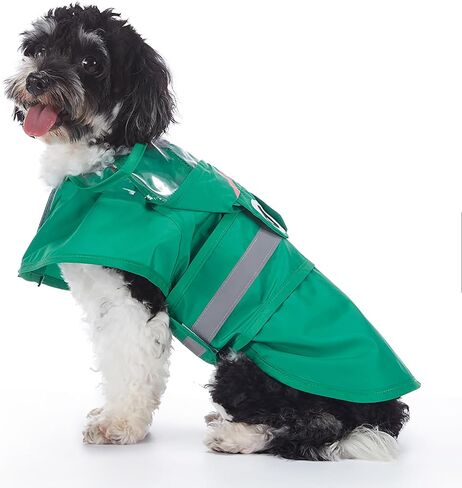 Dog Raincoat Hooded, Reflective Dog Slicker Poncho Adjustable Waterproof Lightweight Rain Jacket for Dogs,Duck,S in Saudi Arabia