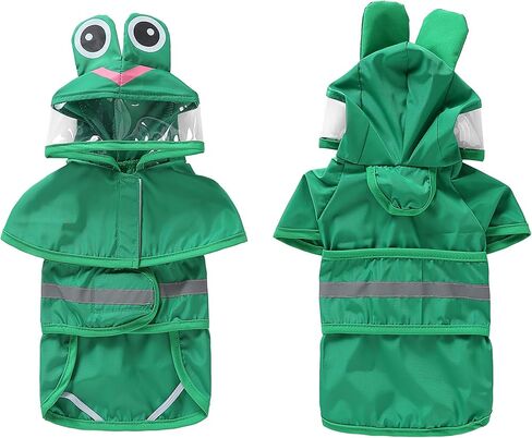 Dog Raincoat Hooded, Reflective Dog Slicker Poncho Adjustable Waterproof Lightweight Rain Jacket for Dogs,Duck,S in Saudi Arabia