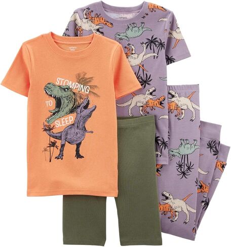 Carter's Boy’s 4-Piece Snug Fit Cotton PJs (as1, age, 10_years, Dino/Wide Awake, 10) in Saudi Arabia