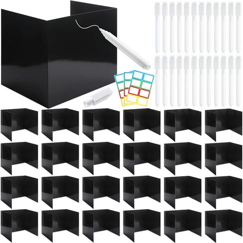 24 Pcs Dry Erase Desk Dividers for Students with Markers Set Privacy Boards Fold Display Board Dry Erase Board Classroom Teacher Supplies Privacy Folders for Student Desks in Kuwait