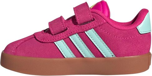 adidas Vl Court 3.0 Lace-Up Sneaker, Pink Fusion/White/Grey, 4 US Unisex Big Kid in Saudi Arabia