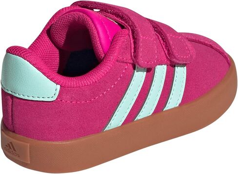 adidas Vl Court 3.0 Lace-Up Sneaker, Pink Fusion/White/Grey, 4 US Unisex Big Kid in Saudi Arabia