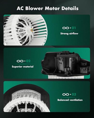 SCITOO Front HVAC Heater Blower Motor Fit for Porsche & Volkswagen Vehicles -2011-2018 Porsche Cayenne, 2011-2017 Volkswagen Touareg Heat AC Blower Motor Replacement Blower Assembly Replace OE BM4090C in Saudi Arabia