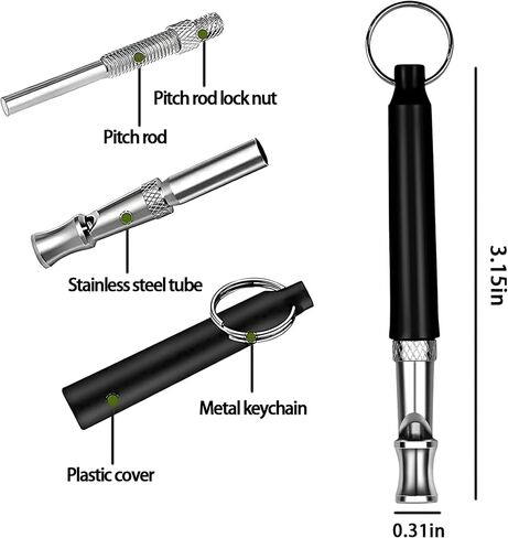 Professional Dog Training Whistle with Lanyard, 3 Adjustable Levels, Ultrasonic Anti-Barking Tool (Pink) in Saudi Arabia