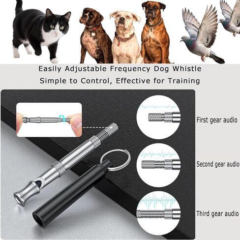 Professional Dog Training Whistle with Lanyard, 3 Adjustable Levels, Ultrasonic Anti-Barking Tool (Pink) in Saudi Arabia