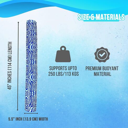 VOS Mega Foam Pool Noodle Wavy Promy ، Premium & Big ، Super Pool Noodle للسباحة والعائمة ، عوامات حمام السباحة ، عوامات البحيرة - 1 حزمة in Kuwait