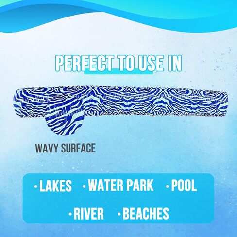 VOS Mega Foam Pool Noodle Wavy Promy ، Premium & Big ، Super Pool Noodle للسباحة والعائمة ، عوامات حمام السباحة ، عوامات البحيرة - 1 حزمة in Kuwait