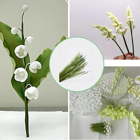 24 Gauge White Floral Stem Wire 15 inch, 120 PCS Per Pack in Kuwait