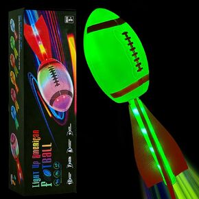 Foam Glow in The Dark Football,LED Light up Football for Kids Adults 8-12 Indoor Outdoor,7 Light Colors 12 Model Rechargeable Glow Football Sport Toy Perfect for Birthday and Summer Gift Beach Game