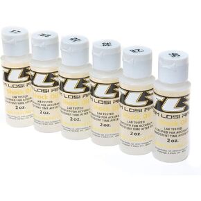 TEAM LOSI RACING SIL Shock Oil 6 Pack 17.5-42.5WT 150-563CST 2OZ TLR74019 Electric Car/Truck Option Parts