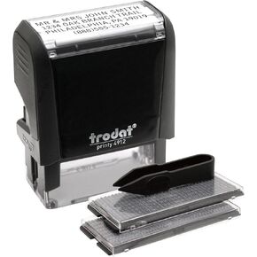 Trodat Printy Black Mount 4912 Typo Do It Yourself Stamp Kit (Up to 3 Lines)