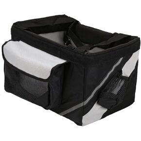 Dog Basket for Small to Medium Pets, Portable Carrier Bag for Biking, 15X11X9.8 in, Easy Attachment