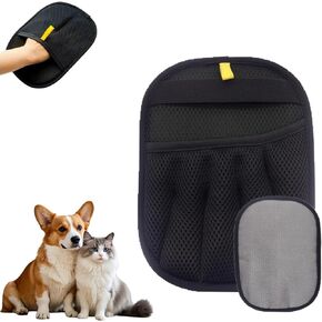 2025 Upgraded Pet Hair Removal Gloves for Cats & Dogs - Efficient Grooming Tool for Shedding, Reusable Hair Remover for Easy Cleaning & Grooming