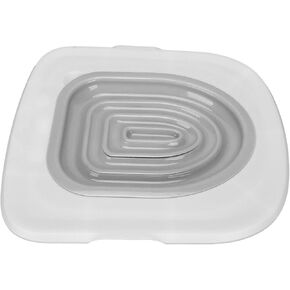 Cat Toilet Trainer Reusable Cat Toilet Training Kit Practical Removable Pet Trainer for Easy Pet Cleaning Material: ABS (White Tray, 1 Blue Inner Support)
