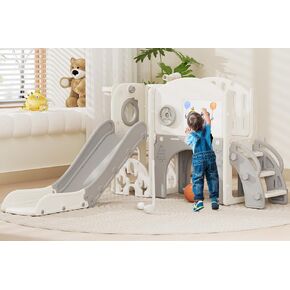 67i Toddler Slide Set, 8-in-1 with Hoop, Golf & Drawing Board (Red Blue) in Kuwait