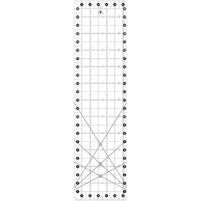 Headley Tools Sewing Ruler,Quilting Ruler (6.5"x 24"), Sewing and Quilting Ruler with 30°/45°/60° Angle Indicator, Acrylic Fabric Ruler for Sewing and Quilting,Clear/Black