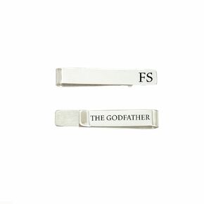 Personalized Godfather Gift The Godfather Tie Clip Godfather Tie Bar Godparent Gift for Uncle Communion Baptism Confirmation Men's Tie Bar GODFATHER-TIE