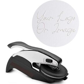 Custom Logo Embosser Seal Stamp Your Own Design Personalized Rectangle or Round 2X 1 or 1 x 5/8" or 2 inch (2" Round)
