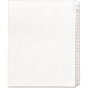 Avery 01702 Allstate-Style Dividers, Side Tabs 26-50, Letter Size, White, 25/ST