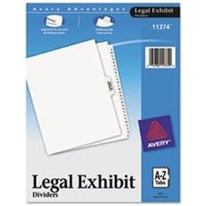 (6 Pack Value Bundle) AVE11374 Avery-Style Legal Side Tab Divider, Title: A-Z, Letter, White, 1 Set