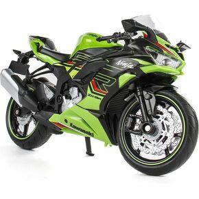 1:12 Motorcycle Model for Kawasaki Ninja ZX-6R Metal Die-cast with Plastic Motorcycle Model Mini Moto Gift for Adult