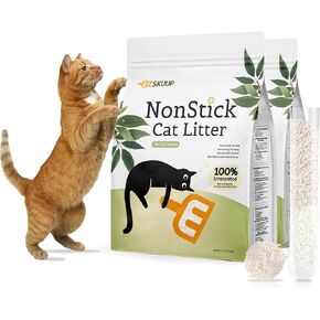 Non-Stick Ultra Clumping Cassava & Tofu Cat Litter, Odor Control Low Tracking Kitty Litter Pellets, Plant-Base Natural Ingredients Cat-Litter, 9 lbs X 1 Pack in Kuwait