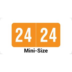MINI 2025 Year Labels, Brown, Compatible with Smead SMYM Series, Doctor Stuff 2025 Chart Stickers, USA Made Year Labels for End Tab File Folders, 500/Roll, 1 Roll, 1/2" x 1" - Small Labels