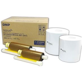 DNP DS620 5x7" / 13x18cm Ribbon and Paper Photo Media Set - 2 Rolls (230 Prints Per Roll)