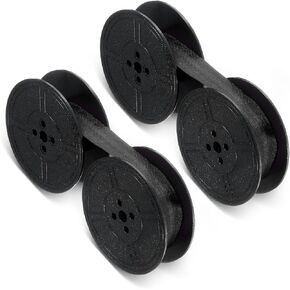 2 Pairs Universal Typewriter Ribbon Twin Spool Ribbon Vintage Typewriter Ink Ribbon Manual Typewriter Ribbon Twin Spool Replacement Pack for Most Typewriter (Black)