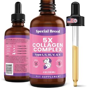 Premium Collagen for Dogs - Liquid Support for Joints, Skin, Coat, Bone, Immune System & HIPS - Collagen Supplement - Made in USA - 2oz