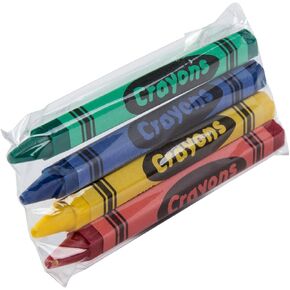 AmerCareRoyal Non-Toxic Honeycomb Crayons for Kids, 4 Colors Individually Cello Wrapped - Assorted Colors for Family Restaurants, Classroom, and Parties, Toddler Crayons in Bulk, Case of 500