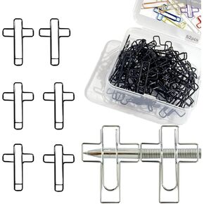 مستلزمات دراسة الكتاب المقدس المسيحية - 50 مقاطعًا كروسًا للورق ، 2 حاملي القلم ، معدن مقاوم للصدأ ، هدية للكنيسة ، مدرسة الأحد in Kuwait