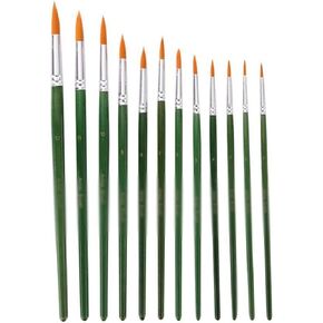 HBJWOV 12 Acrylic Paints Brush Tip Paint Brush Nylon Watercolor Brush for Acrylic Paint