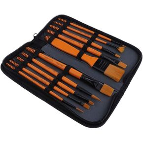 HBJWOV Paintbrushes Set, 10Pcs Nylon Hair Brushes for Acrylic Oil Watercolor Artist
