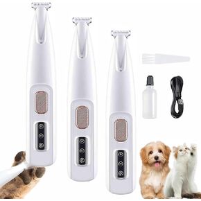 Calm Clippers for Cats, Mini Pet Grooming Clippers, Belvedir Cat Paw Grooming Trimmer Quiet, Waterproof Rechargeable Pet Shaver with LED Light-1set