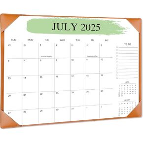 Desk Calendar 2025-2026 – 18-Month Desktop Calendar from July 2025 to December 2026, for Office, School & Home Use – Large Teacher Desk Calendar 22x17 (Black)