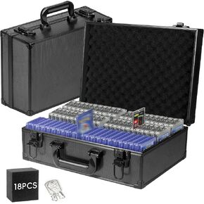 صندوق تخزين Toploader لـ 3 "× 4" 35pt من البطاقات الصارمة ، ويحمل 600+ من أدوات التحميل ، ومنظم حالة تخزين البطاقات الرياضية ، مربع تخزين بطاقات التداول مع القفل