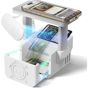 Card Scanner Pro for Trading Cards – MTG & TCG Card Scanner Stand with LED Light and Magnetic Base, Quickly Scan and Price Check Unsleeved Collectible Cards, Compatible with ManaBox and Magic TCG Apps