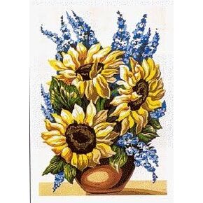SEG de Paris Needlepoint - Small Needlepoint Canvases - Flowers 30 x 40 cm